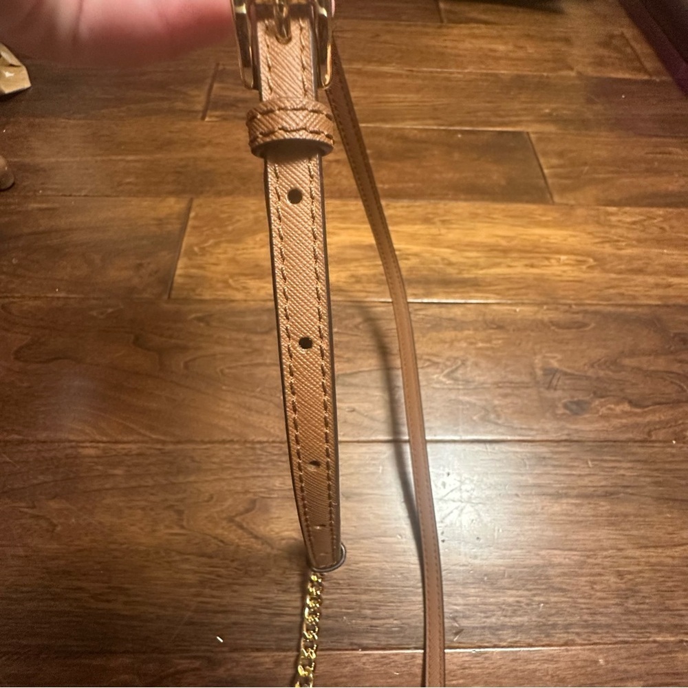 Michael Kors Jet Set Travel Medium Dome Crossbody Bag Purse Luggage Brown NWT - Picture 12 of 15